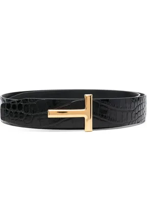 Tom Ford Cinturón con efecto de piel de cocodrilo