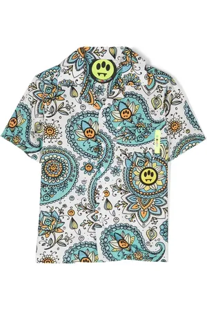 BARROW Camisa manga corta con estampado de cachemira