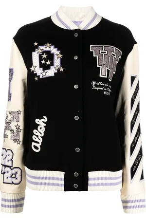 OFF-WHITE Chamarra universitaria Bling Patches