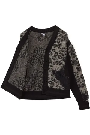 Y-3 Cárdigan con estampado de leopardo