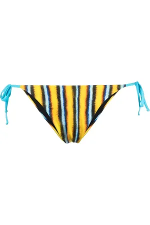 Roberto Cavalli Bikini bottom a rayas estampadas