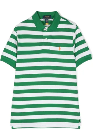 Ralph Lauren Playera tipo polo con logo bordado y motivo de rayas