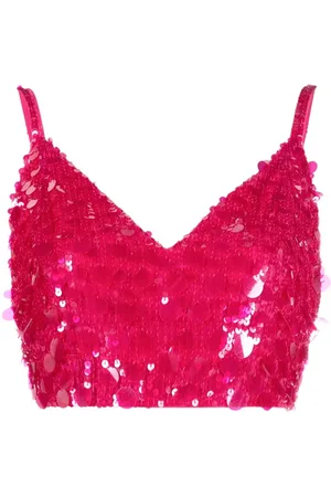 P.A.R.O.S.H. Top corto con lentejuelas