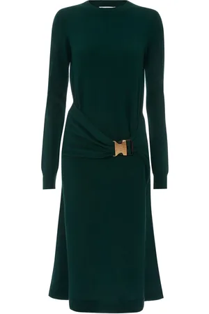 J.W.Anderson Vestido midi con hebilla en la cintura