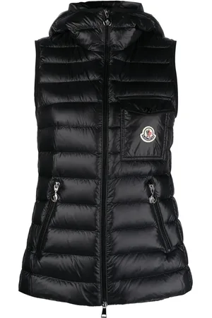 Moncler Chaleco capitonado con logo estampado