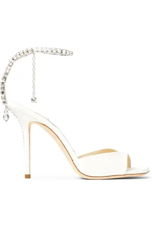 Jimmy Choo Sandalias Saeda con cristales en correa y tacón de 100mm