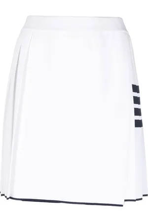 Thom Browne Falda corta plisada con motivo 4-Bar