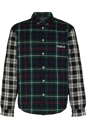 Purple Brand Camisa capitonada con logo
