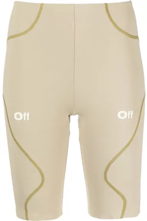 OFF-WHITE Bermudas biker con logo estampado