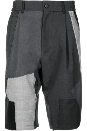 Feng Chen Wang Bermudas con diseño patchwork