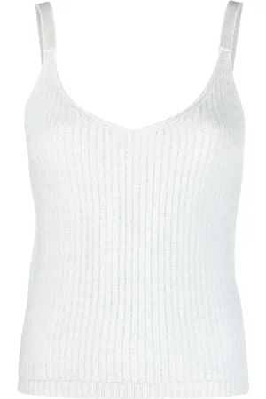 Allude Top de cachemira tejido de canalé