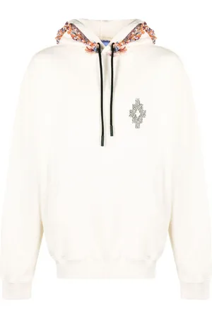 MARCELO BURLON Hoodie tejido con flecos