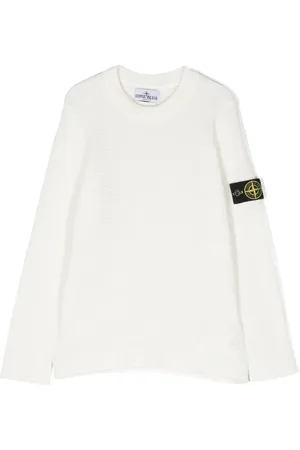 Stone Island Sudadera con parche del logo y cuello redondo