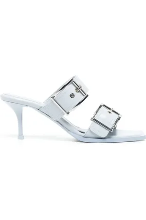 Alexander McQueen Sandalias con hebilla y tacón de 75mm