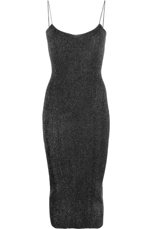 Khaite Vestido midi tejido de canalé