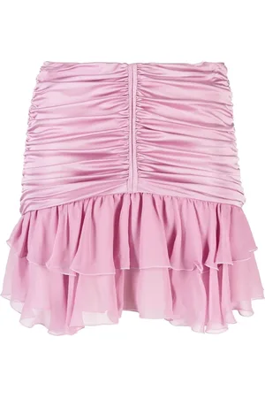 BLUMARINE Falda corta con ribete de volantes