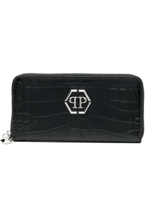 Philipp Plein Cartera con efecto de piel de cocodrilo