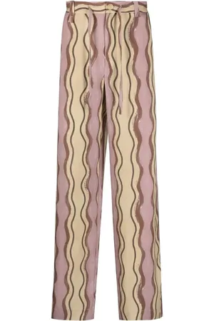 Jacquemus Pantalones anchos con motivo de rayas