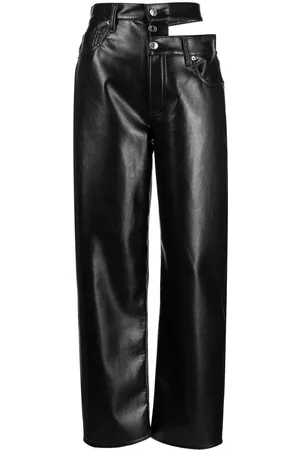 AGOLDE Pantalones rectos Broken con logo en la pretina