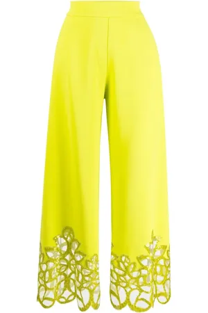 Elie saab Pantalones con detalle bordado