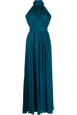 Elie saab Jumpsuit de seda ancho con diseño plisado