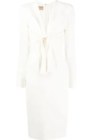 Elie saab Vestido midi de crepé