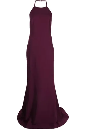 Elie saab Vestido de fiesta de seda con cuello halter