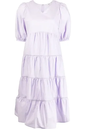 B+AB Vestido midi con diseño de paneles