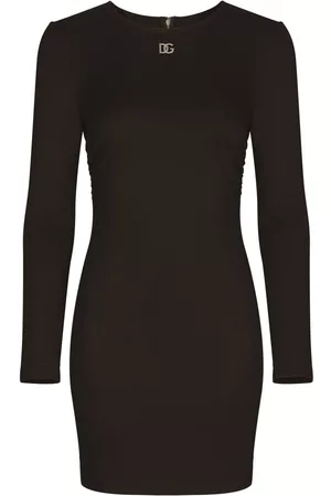 Dolce & Gabbana Mujer Cortos - Vestido corto con placa del logo