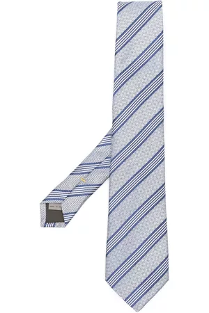 Canali Diagonal stripe-print tie