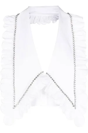AREA Top corto con detalles de cristal