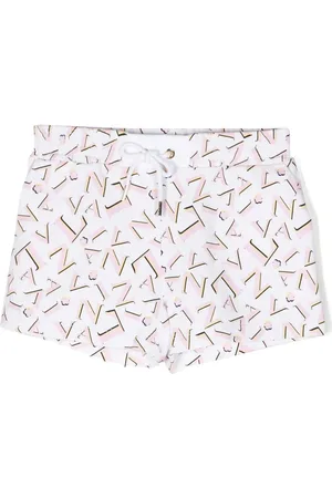 Lanvin Shorts con cordones en la pretina y logo estampado