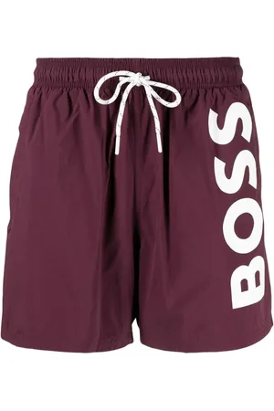 HUGO BOSS Shorts de playa con logo estampado