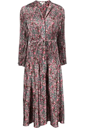 Vince Vestido camisero Berry Blooms