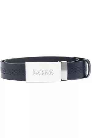 HUGO BOSS Niño y chico adolescente Tirantes - Logo-engraved leather belt