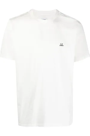 C.P. Company Playera con cuello redondo y logo bordado