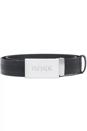 HUGO BOSS Logo-engraved flat-buckle belt