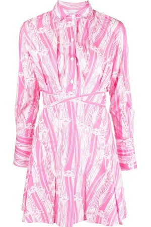 Patou Vestido camisero estampado con lazo en la cintura