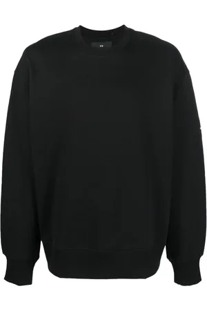 Y-3 Sudadera con cuello redondo y logo estampado