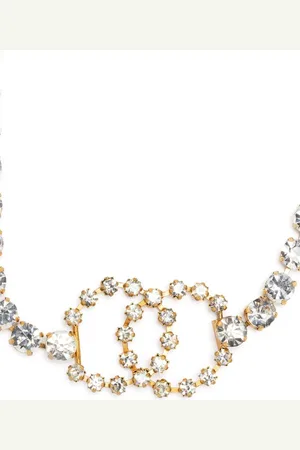CHANEL Cinturón con detalles de strass y logo CC 1995