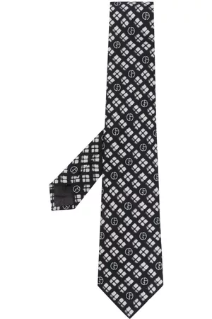 Giorgio Armani Hombre Corbatas - Monogram-print silk tie
