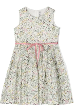 Il gufo Vestido con pliegues y estampado floral