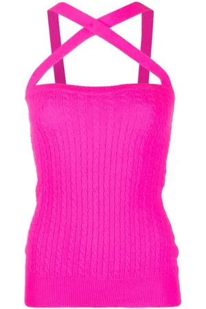 Patou Top tejido de ochos con cuello halter