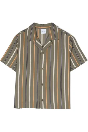 Aspesi Camisa manga corta con rayas estampadas
