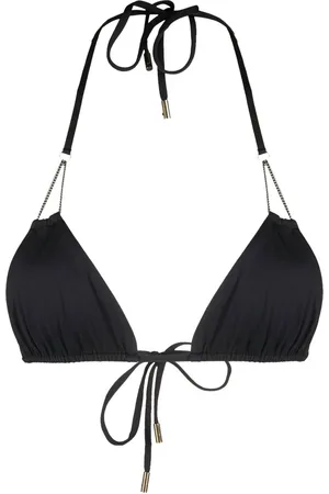 Saint Laurent Top de bikini con detalle de cadena