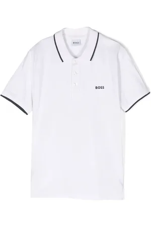 HUGO BOSS Playera tipo polo con logo en relieve