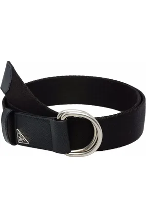 Prada Cinturón entretejido con logo triangular