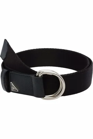 Prada Cinturón entretejido con logo triangular