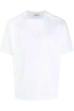 Lanvin Playera con cuello redondo y logo bordado