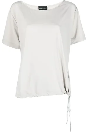 Emporio Armani Playera con detalle de moño lateral